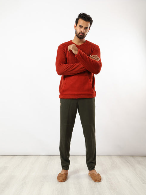 Long sleeve fur sweater